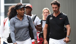 Serena Williams und ihr Trainer Patrick Mouratoglou bei den Australian Open im Januar
