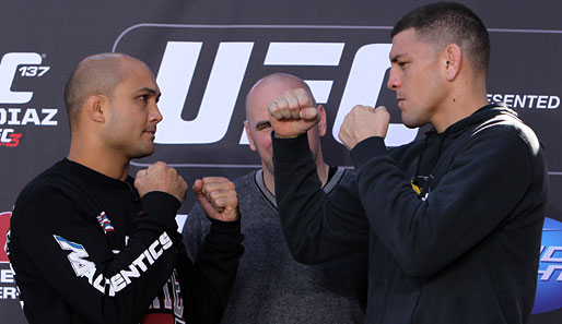 Bestreiten bei UFC 137 in Las Vegas den Hauptkampf: BJ Penn (l.) und Nick Diaz