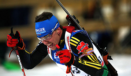Michael Greis führte die deutsche Staffel als Schlussläufer auf Rang drei