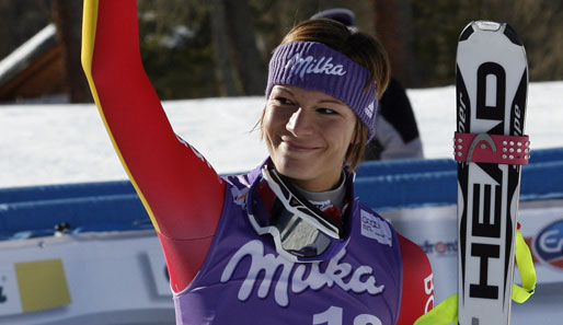 Letzte Woche Platz 2 in Cortina - jetzt der erste Abfahrtssieg der Saison: Maria Riesch