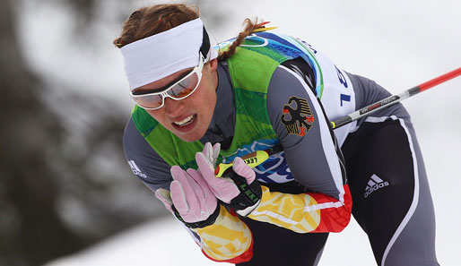 Evi Sachenbacher-Stehle gewann in Vancouver die Goldmedaille im Teamsprint