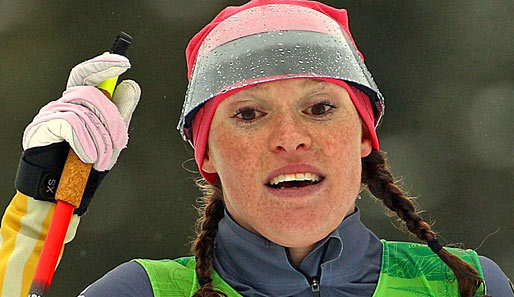 Evi Sachenbacher-Stehle gewann in Vancouver Gold und Silber