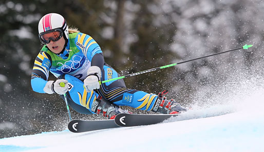 Anja Pärson gewann in Salt Lake City Silber im Riesenslalom und Bronze im Slalom