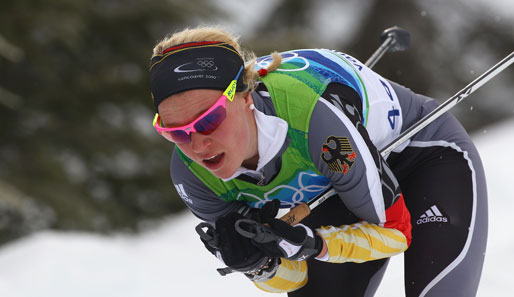 Miriam Gössner holte bei den Olympischen Winterspielen in Vancouver Silber mit der Langlauf-Staffel