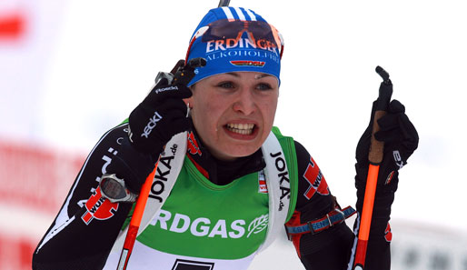 Magdalena Neuner holte bei den Olympischen Winterspielen in Vancouver zwei Goldmedaillen