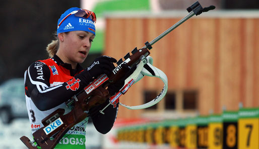 Beim Biathlon-Weltcup in Antholz landete Magdalena Neuner auf dem sechsten Platz