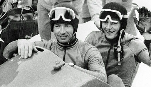 Meinhard Nehmer (l.) und Bernhard Germeshausen holten 1976 in Innsbruck Gold im Zweier