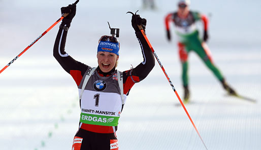 Magdalena Neuner hat ihr neuntes WM-Gold gewonnen