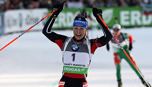 Nominiert für die Wahl zum Sportler des Monats März: Biathletin Magdalena Neuner