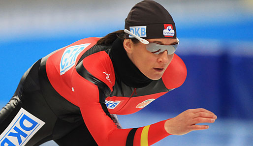 Claudia Pechstein schaffte in ihrem ersten Saisonweltcup den dritten Platz über 3000 Meter