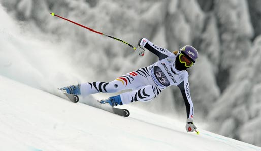 Maria Höfl-Riesch landete beim Super-G in Garmisch-Partenkirchen erneut auf dem 4. Platz