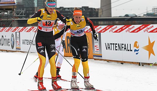 Hanna Kolb (r.) und Denise Herrmann landeten in Quebec auf Rang zwei