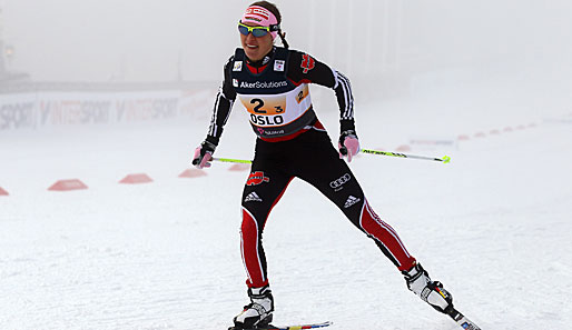 Evi Sachenbacher-Stehle tritt seit dieser Saison im Biathlon an