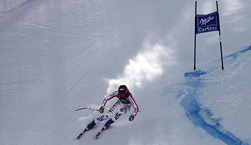 Maria Höfl-Riesch sah auch beim Weltcup im italienischen Cortina d'Ampezzo nicht das Ziel