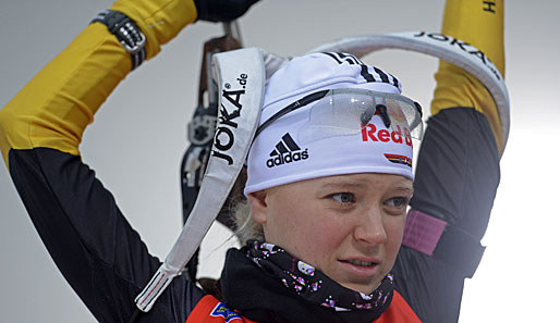 Miriam Gössner liegt derzeit auf Rang zwei der Biathlon-Gesamtwertung