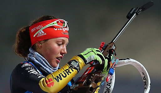 Die dreimalige Junioren-Weltmeisterin Laura Dahlmeier leistete sich nur einen Schießfehler