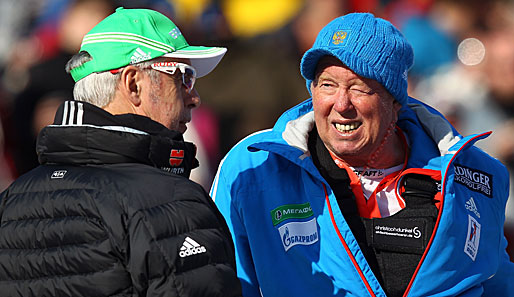Trainer unter sich: Deutschlands Uwe Müssiggang (l.) und Russlands-Trainer Wolfgang Pichler