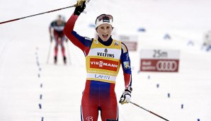 Marit Björgen darf sich über den Sieg im Sprint-Weltcup freuen