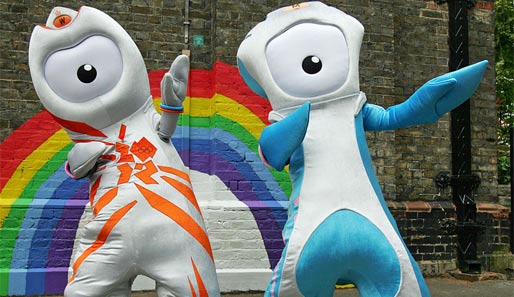 Die Maskottchen der Olympischen Spiele in London 2012