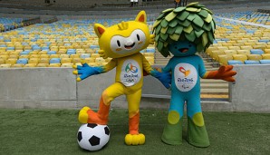 Vinicius (l.) und Tom heißen die Maskottchen der Spiele 2016 in Rio de Janeiro