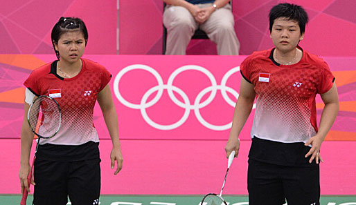 Greysia Polii (l.) und Meiliana Jauhari (r.) bei Olympia 2012
