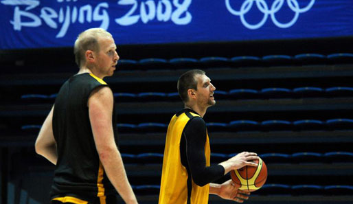 Olympia, Peking, Basketball, Dirk Nowitzki, Chris Kaman
