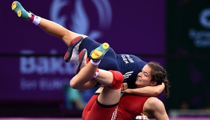 Baku 2015: Ringerin Aline Focken holte Bronze gegen Martina Künz