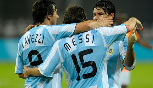 Fußball, Olympia, Argentinien, Messi, Lavezzi