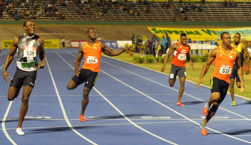 Yohan Blake (r.) schlug Usain Bolt (l.) innerhalb von drei Tagen zwei Mal: Über 100 und 200 Meter