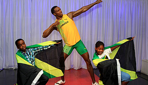 Die Pose ist sein Markenzeichen: Usain Bolt will noch mehr Gold