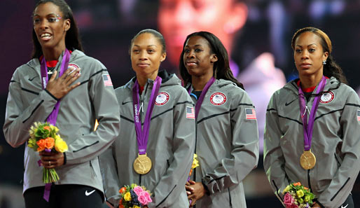 Die 4x400-Meter-Frauenstaffel der USA hat die Goldmedaille gewonnen