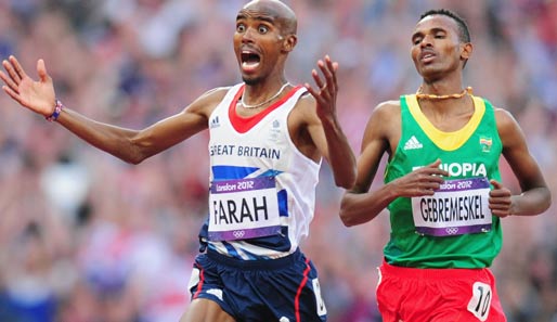 Mo Farah gewinnt olympisches Gold über die 5.000 Meter