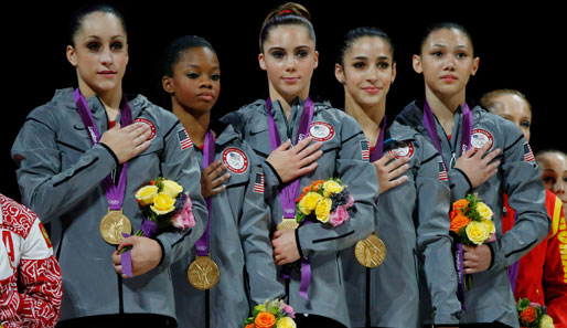 Die US-Turnerinnen haben beim Mannschaftswettbewerb Gold gewonnen
