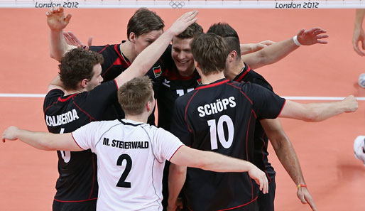 Die deutschen Volleyballer durften sich über den ersten Sieg in London freuen