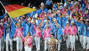Hockey-Spielerin Natascha Keller durfte in London 2012 die Fahne für Deutschland tragen
