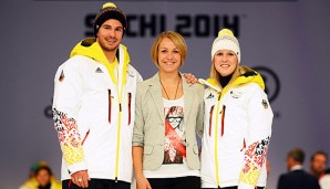 Magdalena Neuner (M.) hofft in Sotschi auf viele deutsche Erfolge