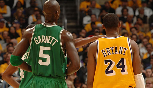Garnett, Bryant, Boston, L.A., Celtics, Lakers
