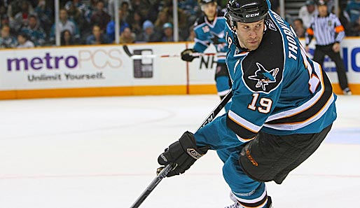 Sharks-Center Joe Thornton kam gegen Colorado zu seinem 800. NHL-Auftritt