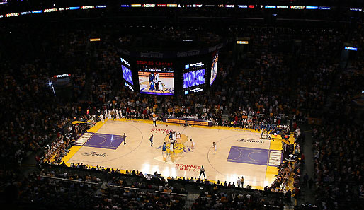 Die große Bühne, direkt vor Jacobs Haustür: Das Staples Center der Los Angeles Lakers