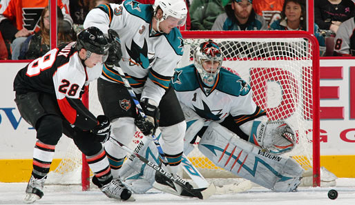 Sharks-Goalie Thomas Greiss lieferte gegen die Philadelphia Flyers eine tolle Vorstellung ab