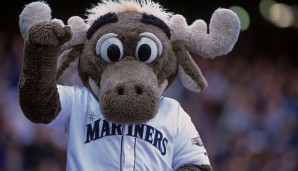 Mariner Moose - Seattle Mariners (MLB): Der Elch ist das Ergebnis eines Contests aus dem Jahr 1990. Kinder bis 14 Jahre durften Ideen einreichen und der Elch gewann