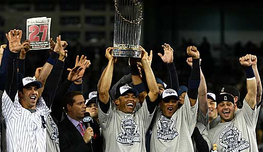 Mariano Rivera (M.) und die Yankees wollen sich auch 2010 wieder in New York feiern lassen