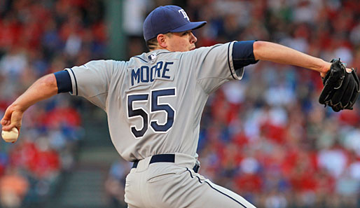 Matt Moore pitchte die Tampa Bay Rays zum Sieg gegen die Texas Rangers