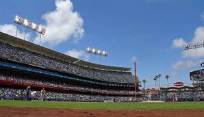 Das Wetter spielte vielerorts hervorragend mit, so auch im Dodger Stadium in Los Angeles.