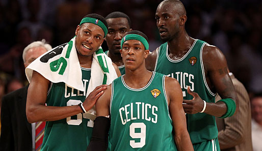 Alles hört auf sein Kommando: Rajon Rondo (Nummer 9) ist längst der Anführer der Boston Celtics