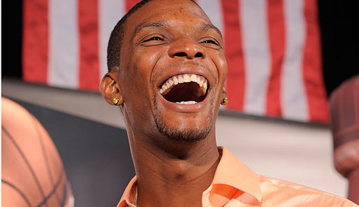 Hat gut lachen: Chris Bosh verdient in Miami 110 Millionen Dollar in den nächsten sechs Jahren