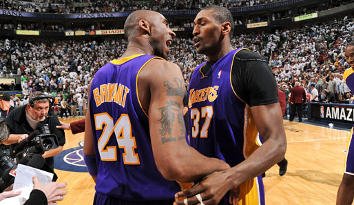 Kobe Bryant und Ron Artest spielen seit 2009 gemeinsam für die Los Angeles Lakers