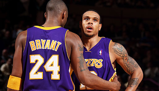 Lakers-Reservist Shannon Brown (r.) hat in Kobe Bryant einen mächtigen Befürworter