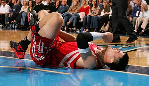 Rockets-Center Yao Ming fehlte schon die gesamte letzte Saison wegen einer Verletzung