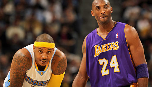 Carmelo Anthony (l.) und Kobe Bryant - bald Teamkollegen bei den L.A. Lakers?